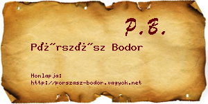 Pórszász Bodor névjegykártya